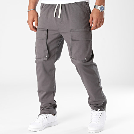 2Y Premium - Houtskool Grijze Cargo Broek