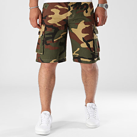 2Y Premium - Cargo Korte Broek 6897 Khaki Groen Bruin Camouflage