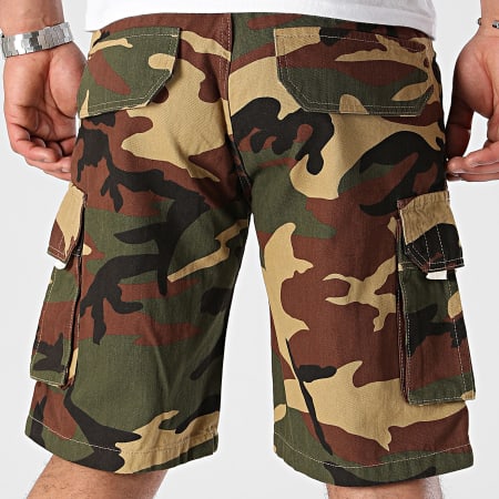 2Y Premium - Short Jean Cargo 6897 Vert Kaki Marron Camouflage