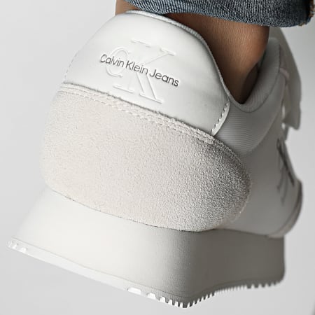 Calvin Klein - Retro Runner Low Laceup 0746 Zapatillas Triple Blanco
