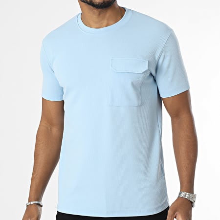 MTX - Camiseta de bolsillo azul claro