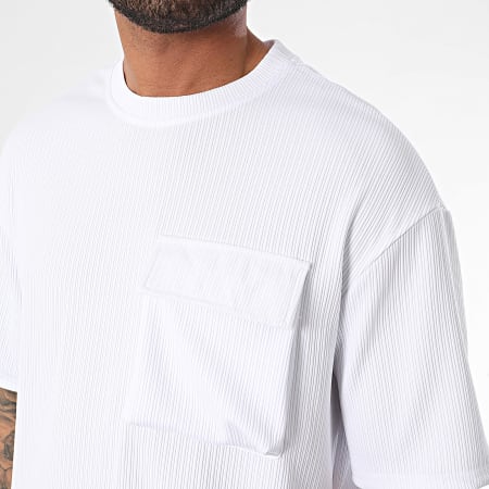MTX - Conjunto de camiseta blanca y pantalón corto tipo cargo