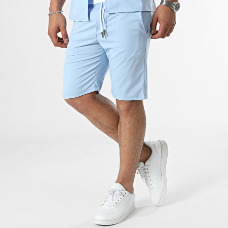 MTX - Set camicia a maniche corte e pantaloncini da jogging Azzurro