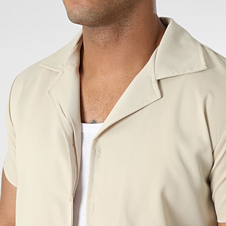 MTX - Set camicia a maniche corte e pantaloncini da jogging beige