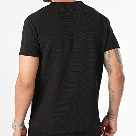 MTX - Set di maglietta nera e pantaloncini cargo