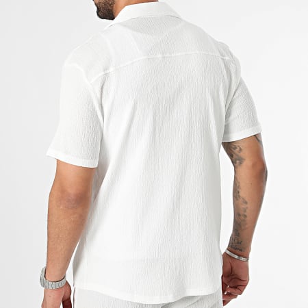 MTX - Conjunto de camisa blanca de manga corta y pantalón corto de jogging