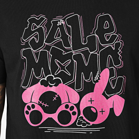 Sale Môme Paris - Ripped Tee Shirt Conejo Negro Rosa