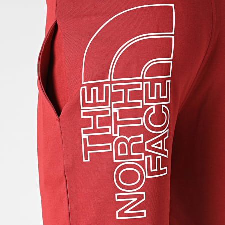 The North Face - Pantalón Corto Jogging Graphic A3S4F Rojo