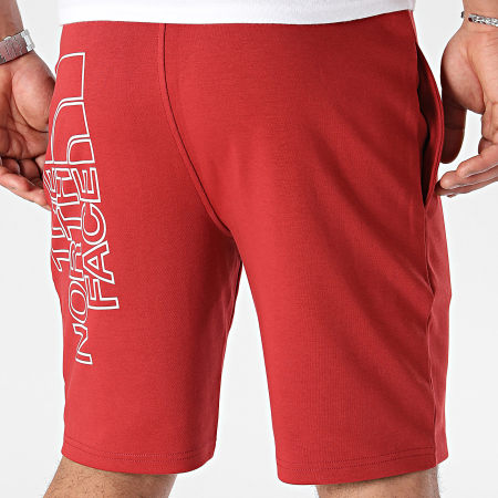 The North Face - Pantalón Corto Jogging Graphic A3S4F Rojo