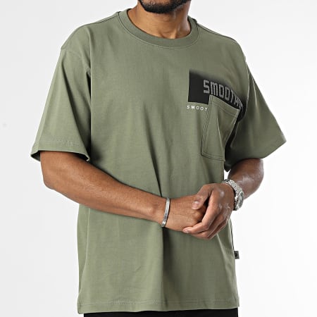 Armita - Tee Shirt Poche Oversize Vert Kaki