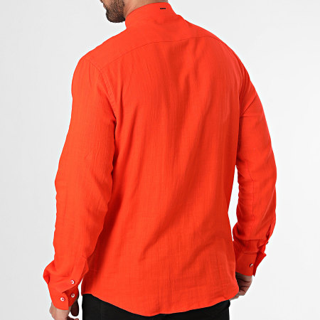 Chemise de bûcheron en coton à manches longuesorange drayton à carreaux pour Homme | FR