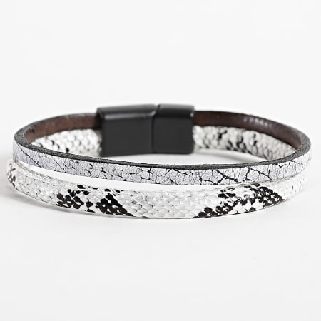 Classic Series - Bracelet Blanc Noir Gris Serpent