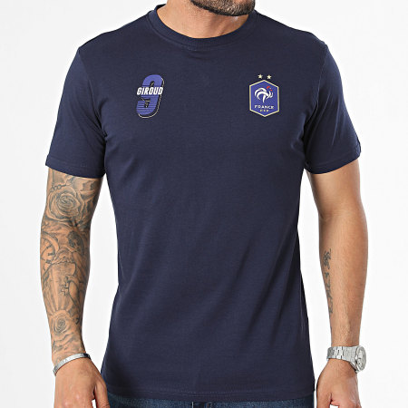 FFF - Tee Shirt Player Giroud N9 F23011 Bleu Marine