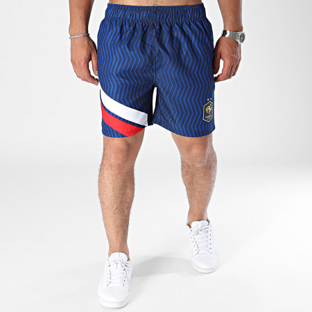 FFF - FFF Fan Stripes Shorts de Baño F23091C Azul Marino