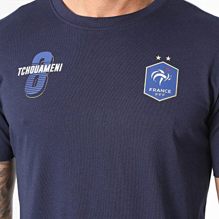 FFF - Tee Shirt Player Tchouameni F23012C Bleu Marine