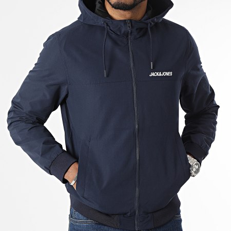 Pull à Capuche Femme Jack Wills Bleu Coton Taille 8 - Logo Usé Devant