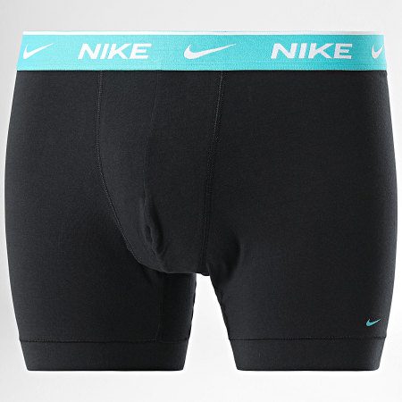 Nike - Juego de 2 bóxers de algodón elástico KE1086 Negro