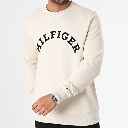 Tommy Hilfiger - Crewneck Sweat Hilfiger Arqueado 4448 Chiné Beige