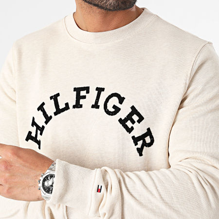 Tommy Hilfiger - Crewneck Sweat Hilfiger Arqueado 4448 Chiné Beige