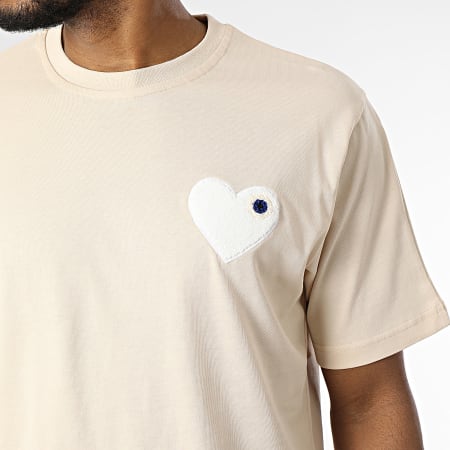 ADJ - Maglietta oversize a cuore chic beige