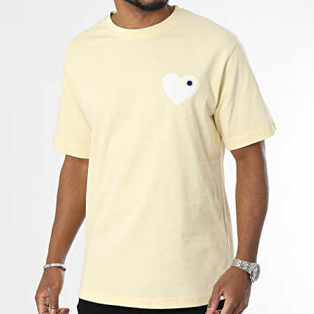 ADJ - Tee Shirt Oversize Coeur Chic Amarillo