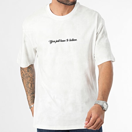 Classic Series - Tee Shirt Oversize Blanc Chiné