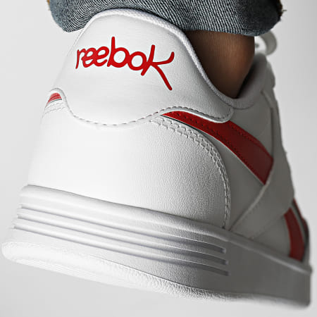 Reebok - Reebok Court Advance Zapatillas 100075202 Calzado Blanco Azul Kinetic Rojo Vector