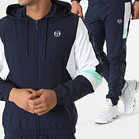 Sergio Tacchini - Ensemble De Survetement A Bandes Forata 40623 Bleu Marine Blanc