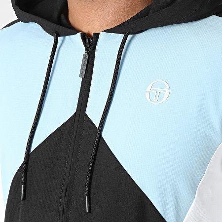 Sergio Tacchini - Ensemble De Survetement A Bandes Forata 40623 Noir Bleu Clair