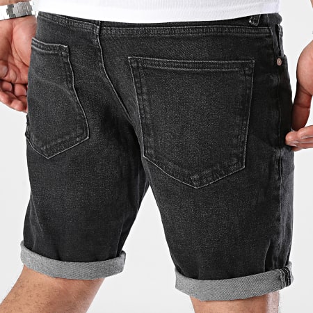 Tom Tailor - Short Jean 1040209 Noir Chiné