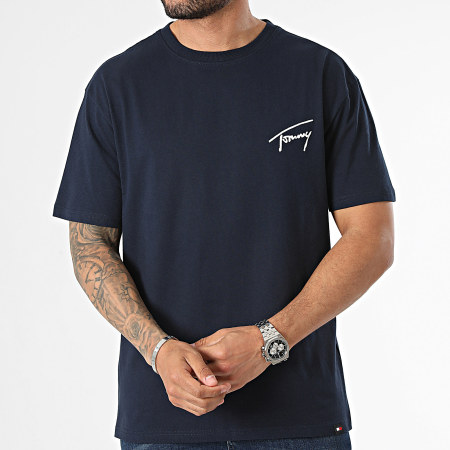 Tommy Jeans - Tee Shirt Regular Signature 7994 Navy