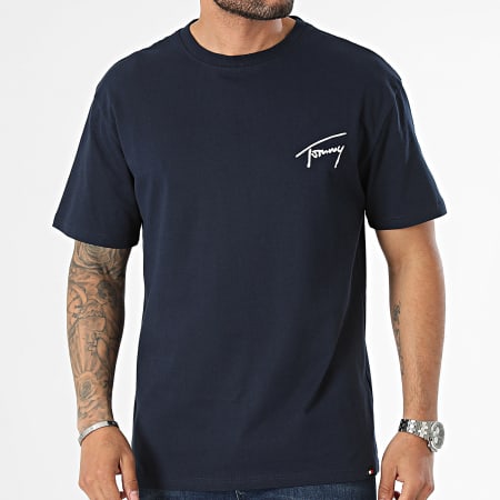 Tommy Jeans - Tee Shirt Regular Signature 7994 Bleu Marine