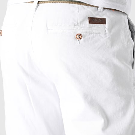 Indicode Jeans - Short Chino Royce 70-039 Blanc
