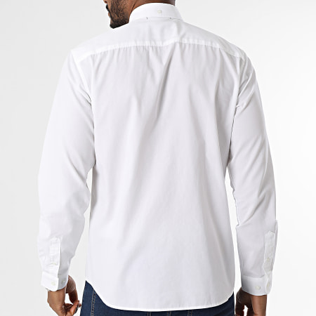 Jack And Jones - Poplin Logo Comfort Camisa Manga Larga Blanco