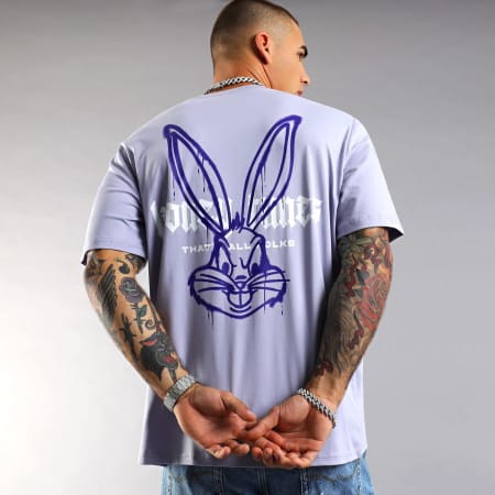 Looney Tunes - Oversized T-shirt Bugs Bunny Kleurenspray Lavander Pastel