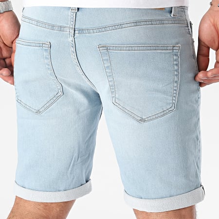 Only And Sons - Pantalón Corto Ply PK Jean Lavado Azul