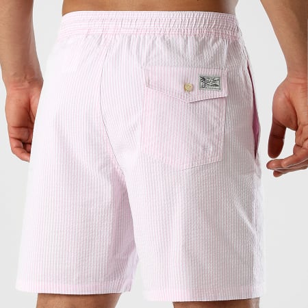 Polo Ralph Lauren - Bañador Traveller Blanco Rosa