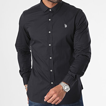 US Polo ASSN - Zam Long Sleeve Shirt 67772-50655 marineblauw