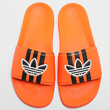 Adidas Originals - Claquettes A Bandes Adilette ID5788 Orange Noir