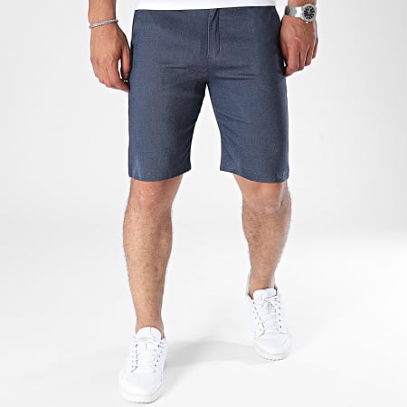 Frilivin - Short Chino Bleu Marine Chiné