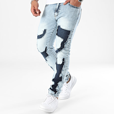 Ikao - Slim jeans LL20000188 Blauw wasgoed