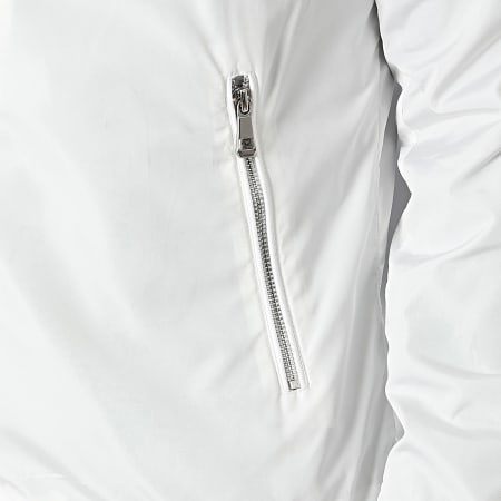 Kymaxx - Giacca bianca con cappuccio e zip