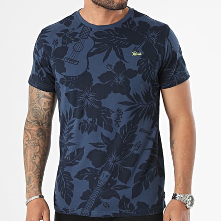 Petrol Industries - Tee Shirt M-1040-TSR114 Bleu Marine Floral