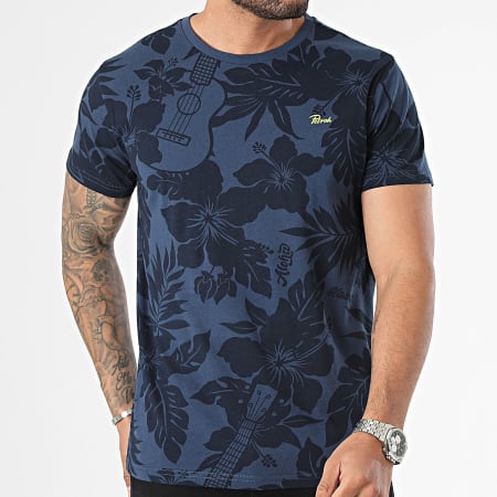 Petrol Industries - Camiseta M-1040-TSR114 Azul Marino Floral