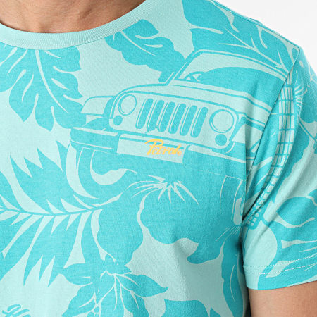 Petrol Industries - Tee Shirt M-1040-TSR114 Bleu Floral