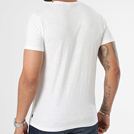 Petrol Industries - Camiseta M-1040-TSR689 Blanco jaspeado