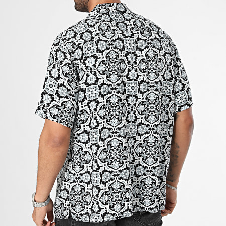 Selected - Relax-Vero Shirt Korte Mouw Zwart Grijs Wit