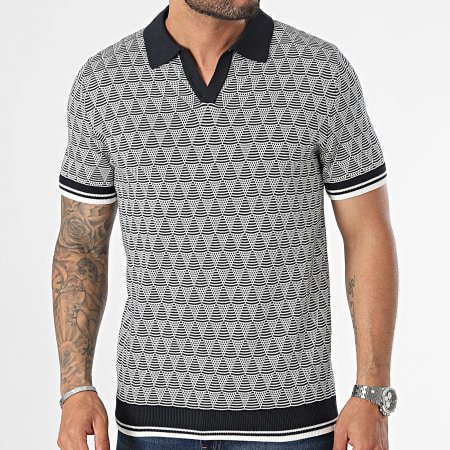 Classic Series - Polo Manches Courtes Wifi Bleu Marine Blanc