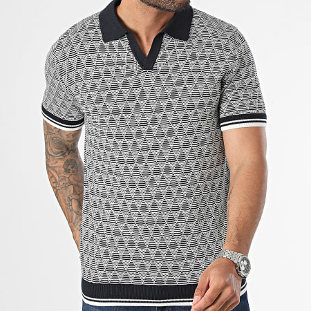 Classic Series - Polo Manches Courtes Wifi Bleu Marine Blanc