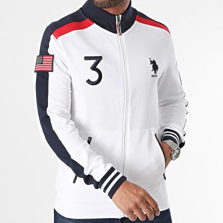 US Polo ASSN - Zip Sweat Brax 67545-52319 Bianco